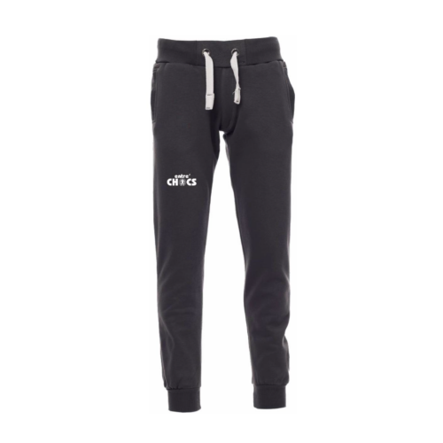 JOGGING SEATTLE FEMME ou HOMME - GRIS FUMÉE - LOGO BLANC
